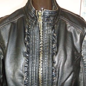 Big Chill Gold Distressed Motorcycle Jacket Med